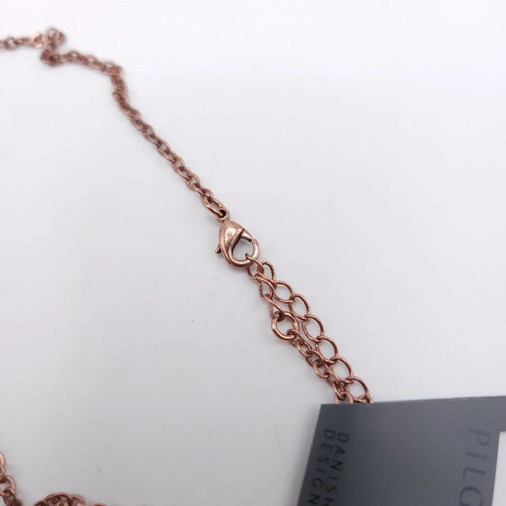 Pilgrim Swarovski Heart Necklace NWT Rose Gold - Picture 6 of 8